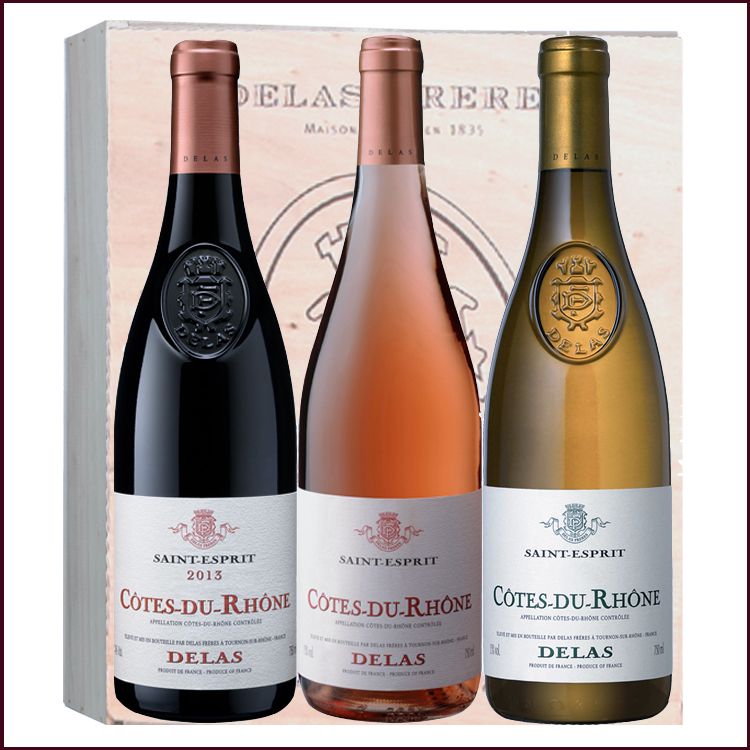 Coffret Delas Saint Esprit Côtes du Rhônes