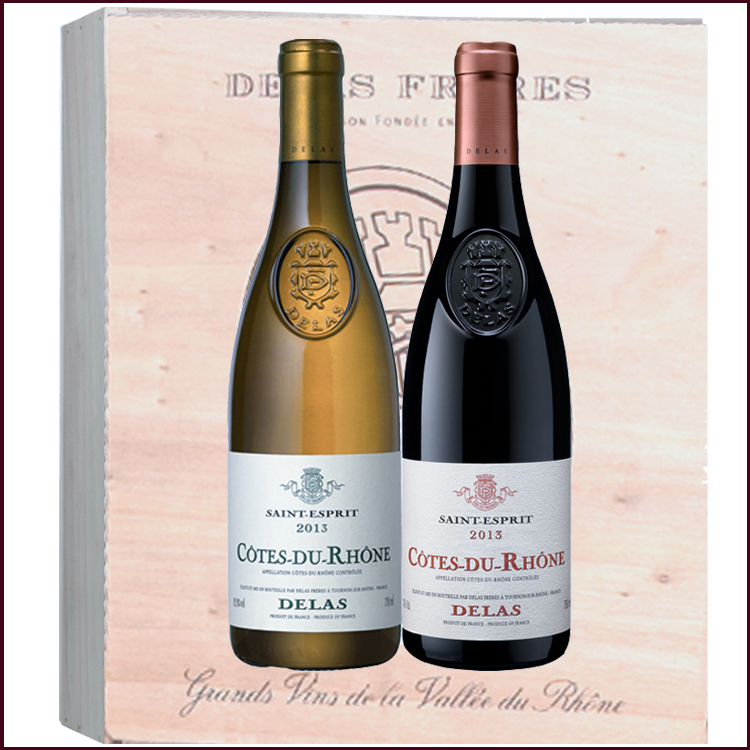 Coffret Saint Esprit Côtes du Rhône Maison Delas Frères