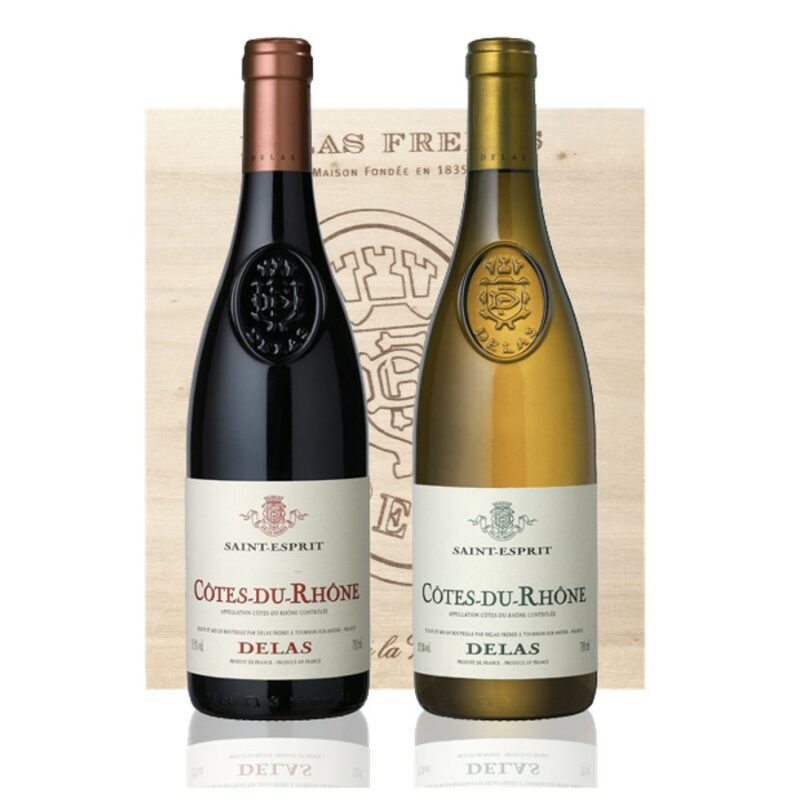 Coffret Saint Esprit Côtes du Rhône Maison Delas Frères